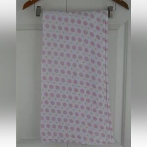 Bambino Land Muslin Swaddle Blanket Pink Green Polka Dots Circles Baby Infant